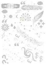 Silver Foil Designs A5 Sheet No 2