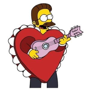 Simpsons Ned Heart