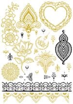 Gold Foil Designs A5 Sheet No 1