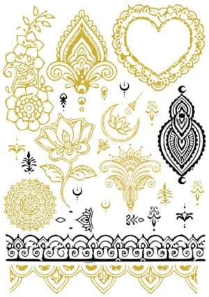 Gold Foil Designs A5 Sheet No 1