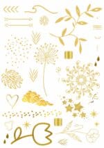Gold Foil Designs A5 Sheet No 2