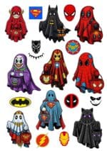 Superhero Ghosties Halloween A5 Sheet