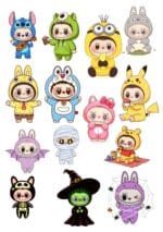 Labubu x Pop Culture Cosplay A5 Sheet